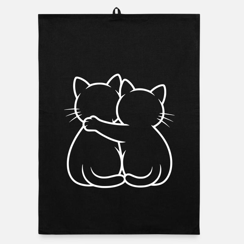 Câlin de chat (couleur changeante) Torchon bio