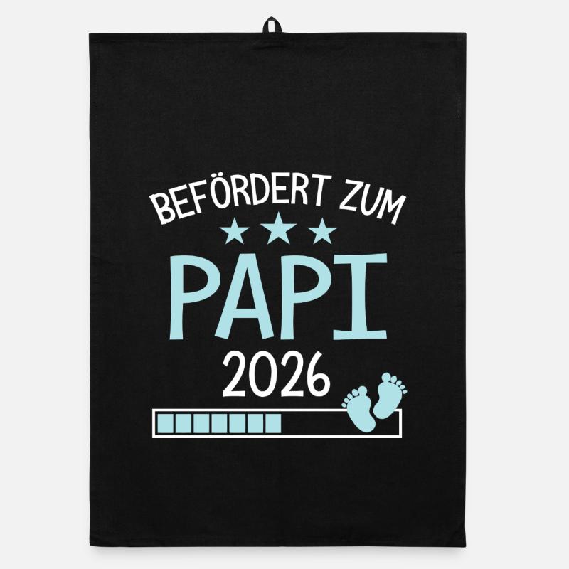 Befördert zu Papi 2026 Geschenk für Großvater Organic Geschirrtuch