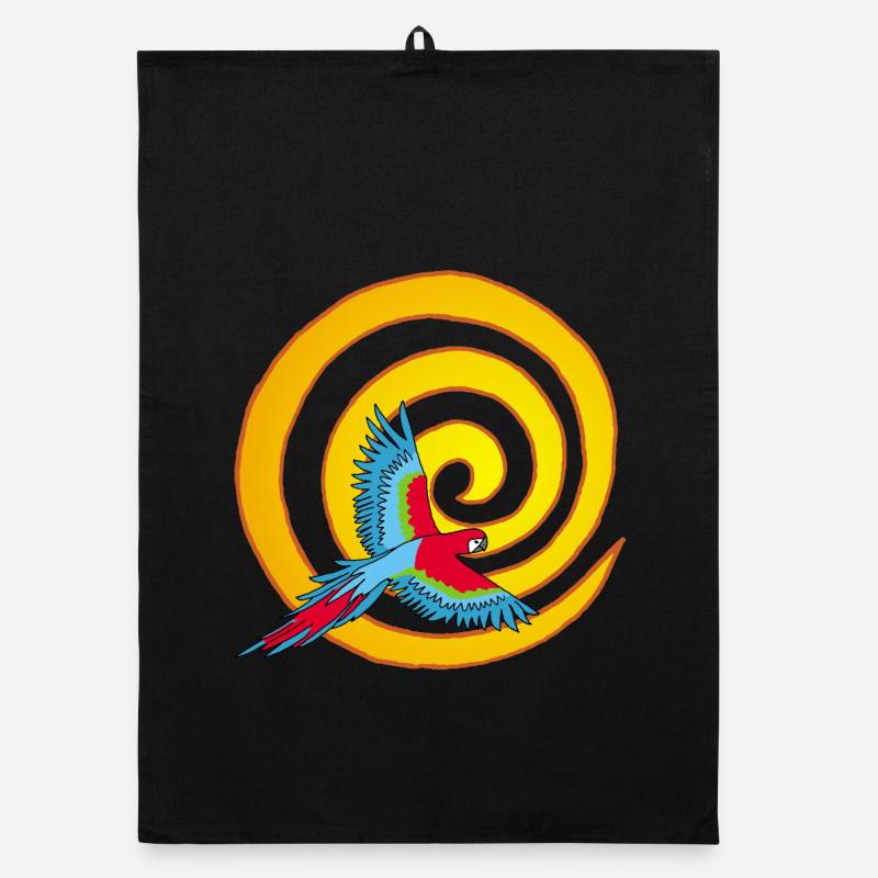 Die Sonne und der Vogel Organic Geschirrtuch