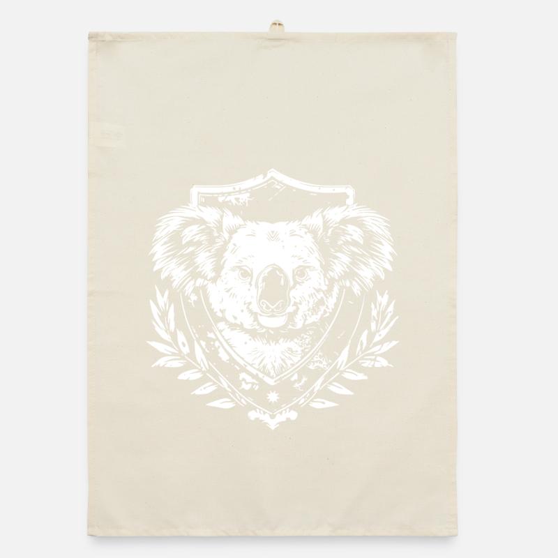 Koala Wappen Siegeldesign Organic Geschirrtuch