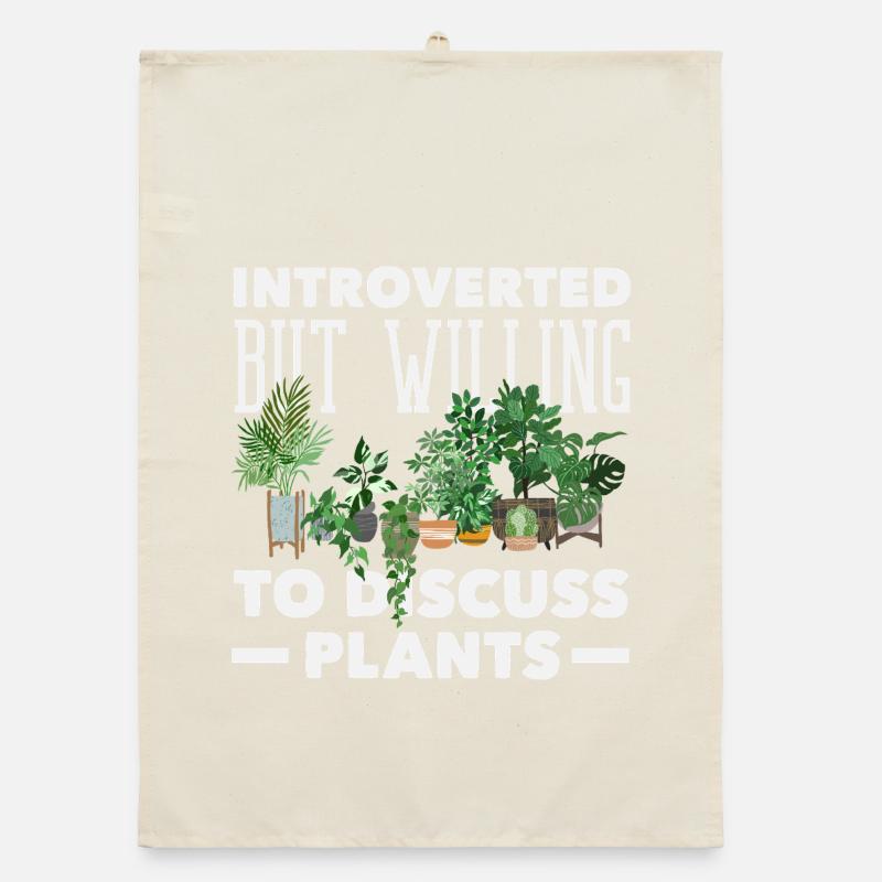 Introvert Discuss Plants Funny Organic dish towel