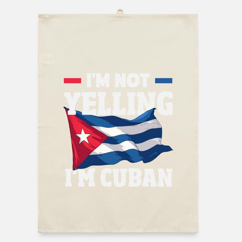 Cuba Pride & Home - Design du drapeau de Cuba Torchon bio