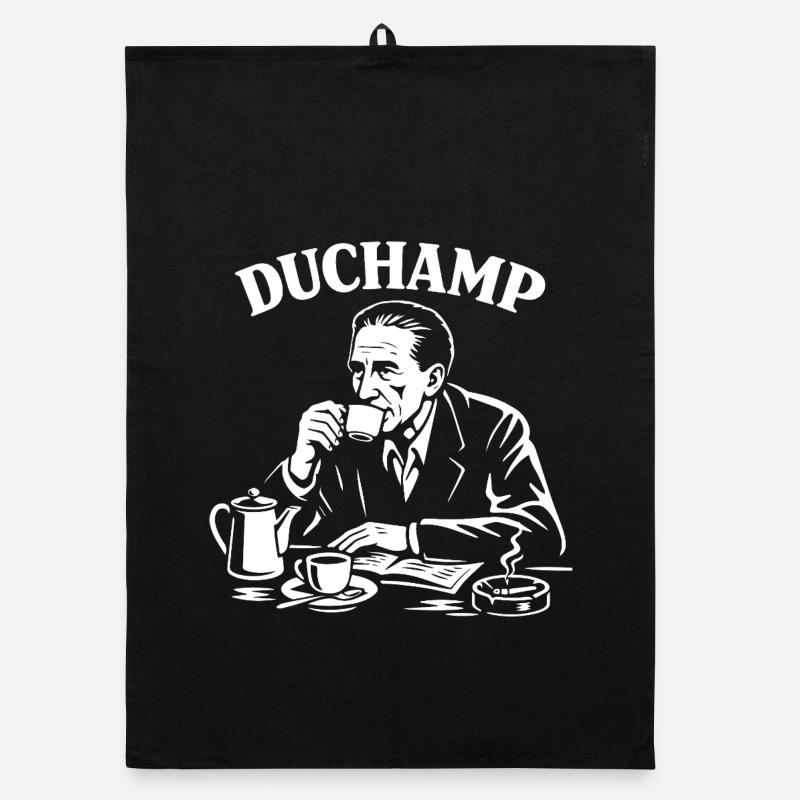 Marcel Duchamp Dada Kaffeeporträt Organic Geschirrtuch