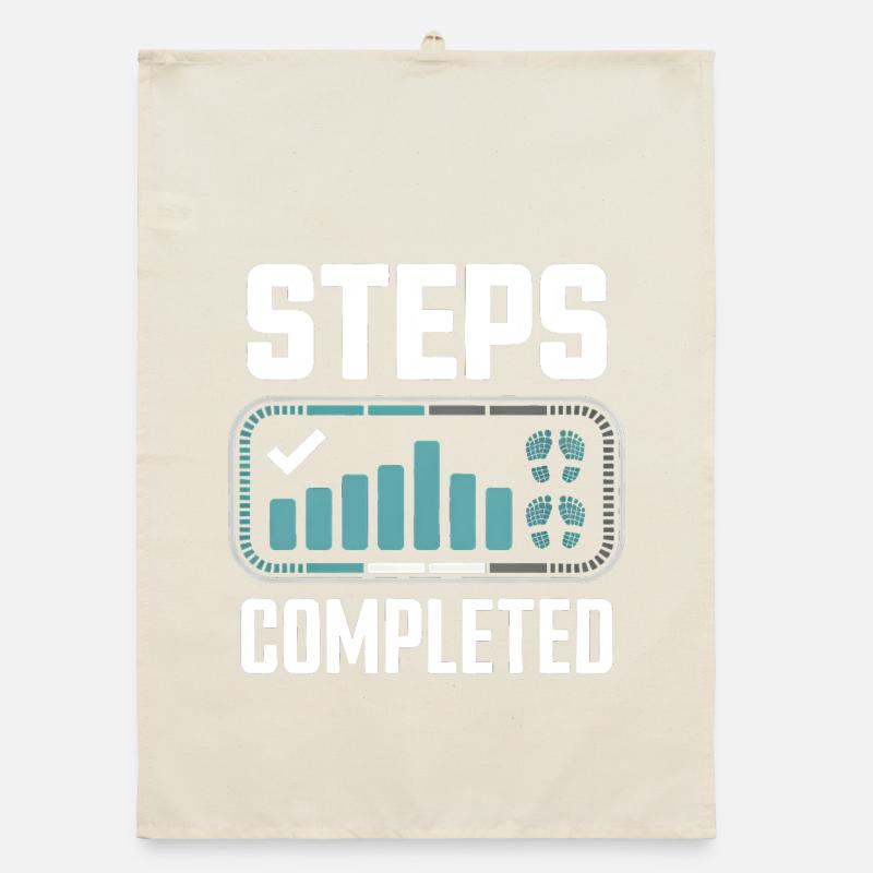 Steps Completed 10000 Schritte Organic dish towel