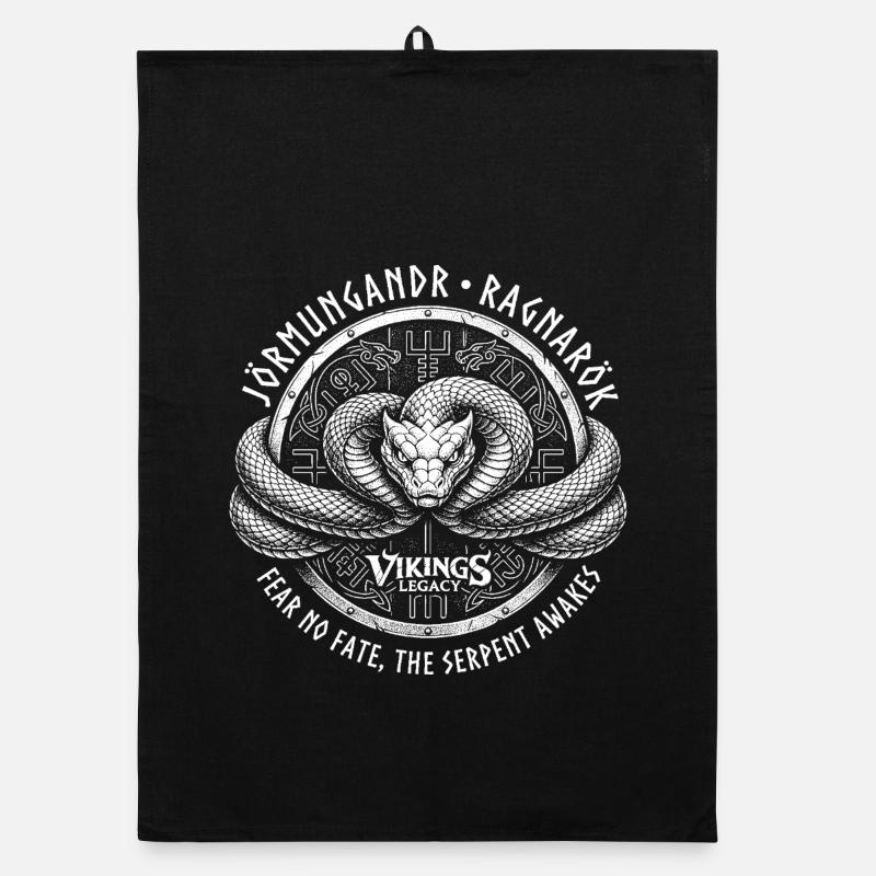 The Serpant Awakes Organic dish towel