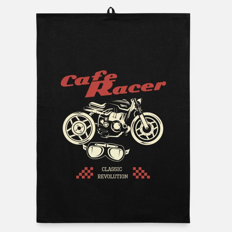 Café Racer Moto Style Classique Torchon bio
