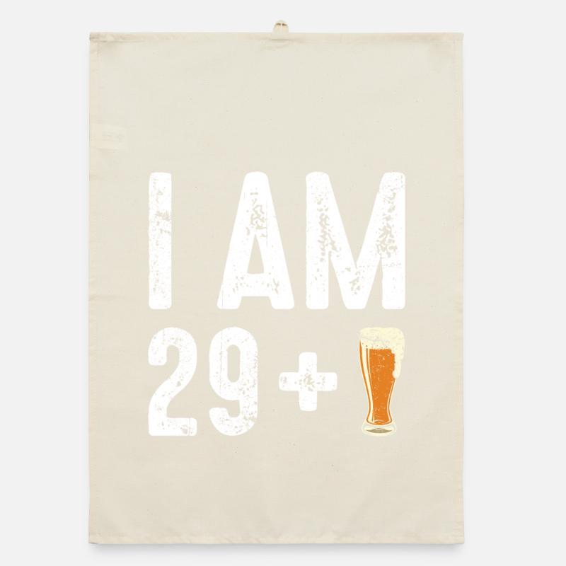 Ich bin 29 plus Bier Organic Geschirrtuch