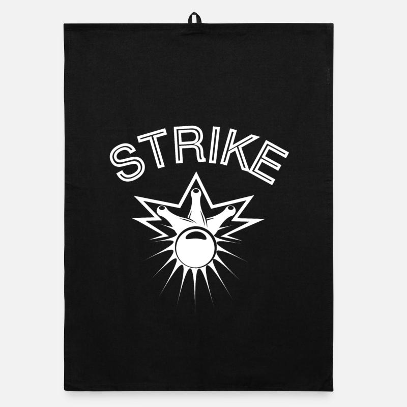 bowling, bowling fan, strike Organic dish towel