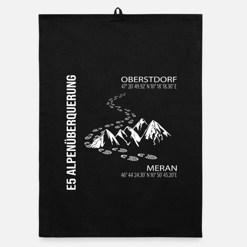 E5 Alpenüberquerung Organic Geschirrtuch