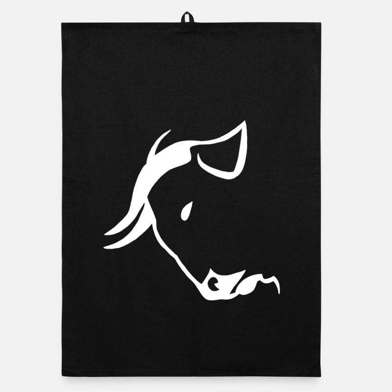 Tête de taureau blanche Torchon bio