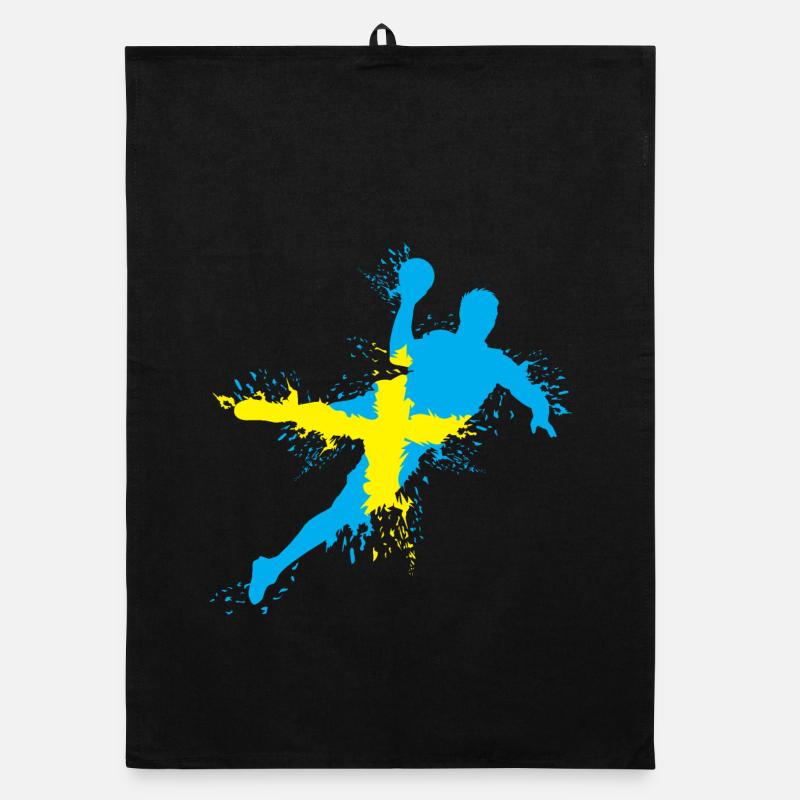 Handball Team Sweden Throw Explosion EC Logo icon Organic dish towel