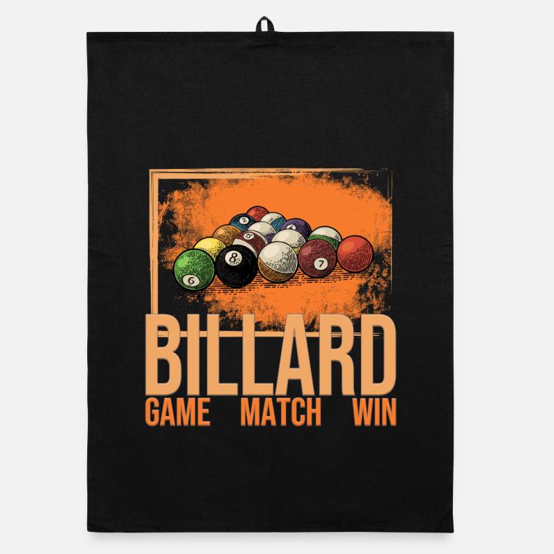 Game - Match - Win - Billard Organic Geschirrtuch