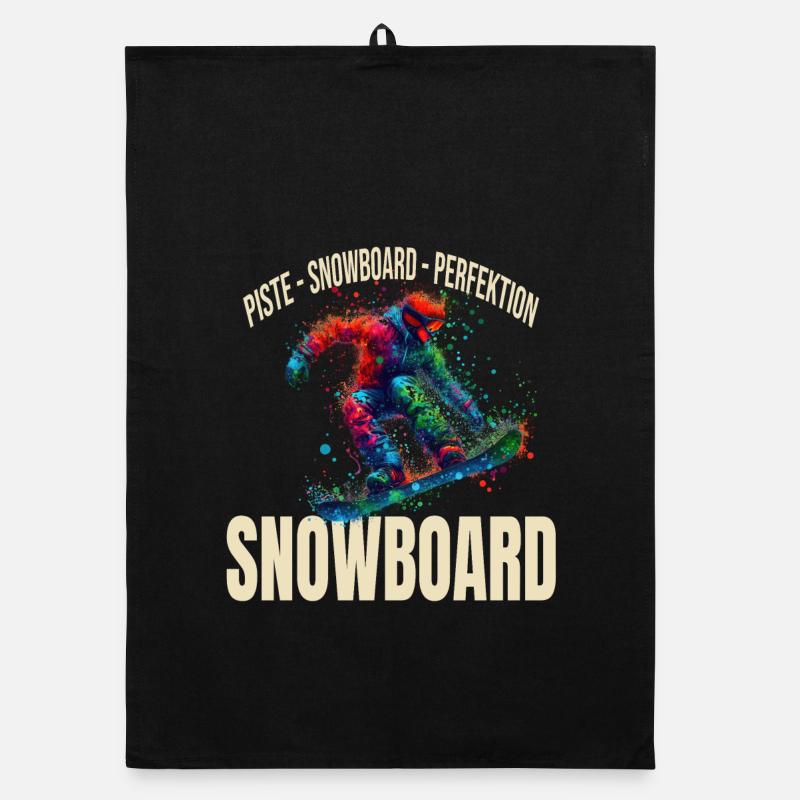 Piste - Snowboard - Perfektion Organic Geschirrtuch