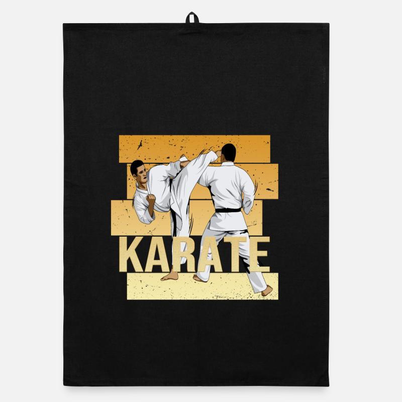 Karate - Organic Geschirrtuch - Schwarz