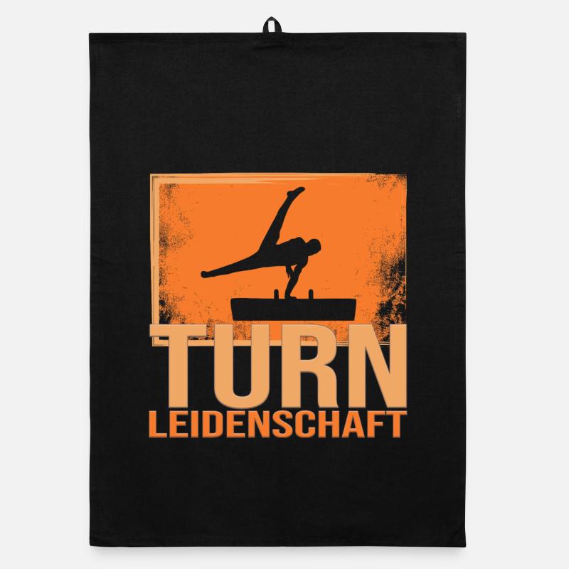 Turn Leidenschaft - Organic Geschirrtuch - Schwarz