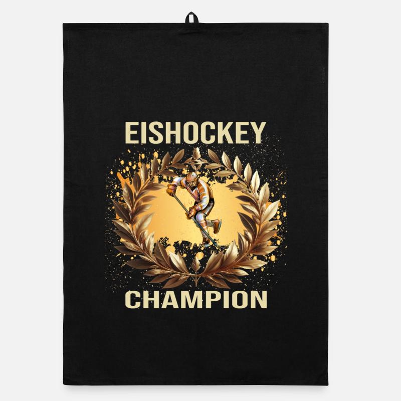 Eishockey Champion Organic Geschirrtuch