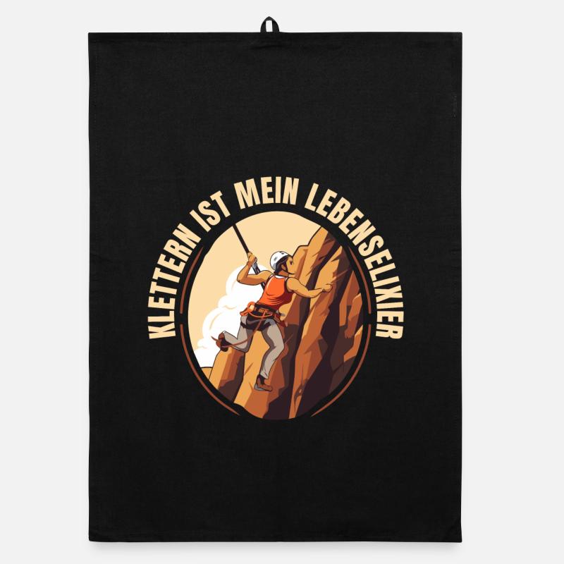 Klettern ist mein Lebenselixier Organic Geschirrtuch