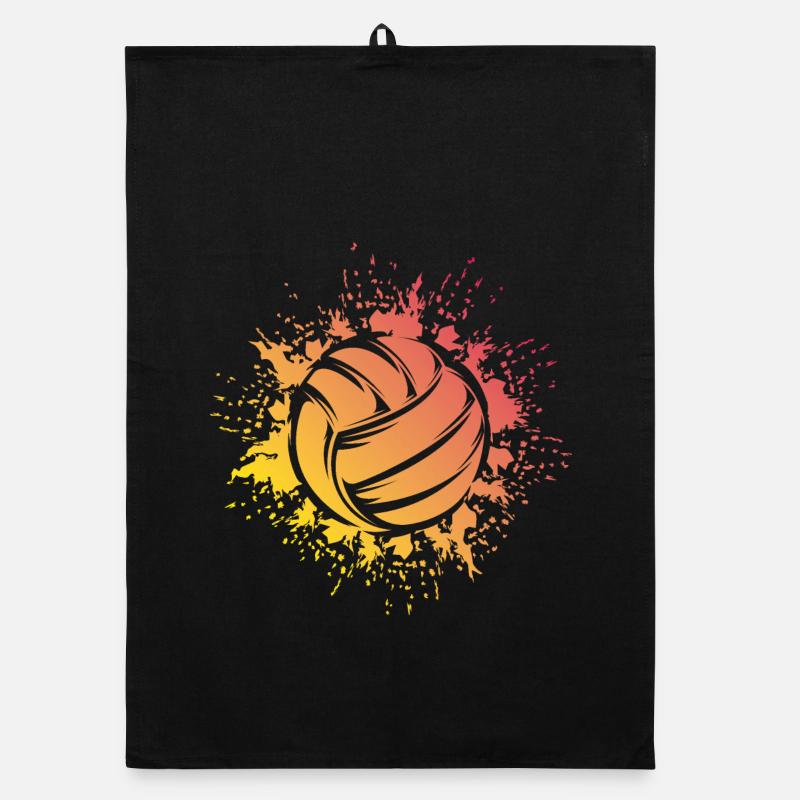 Volleyball Ball Explosion Volleyball Player Logo Icon Organic dish towel