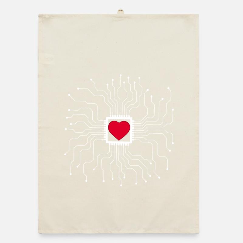 The heart is a machine Organic dish towel