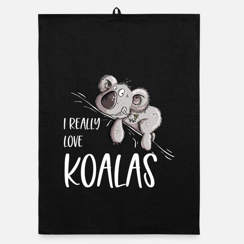 I Really Love Koalas Koala Bear Organic dish towel