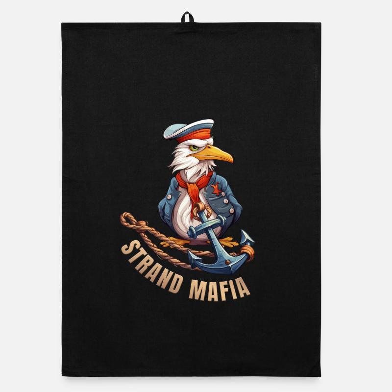 Seefahrer Adler mit Anker Organic Geschirrtuch