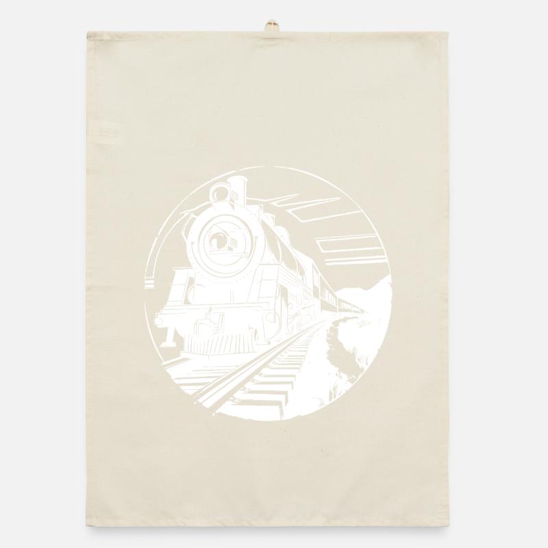 Railway Graphic Organic dish towel