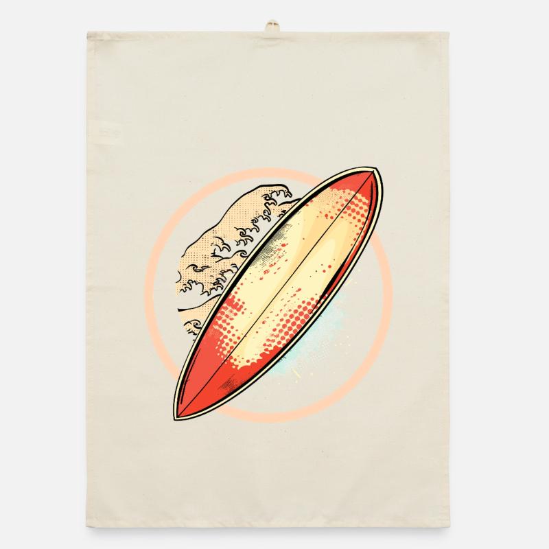 Surfboard Graphics Organic dish towel