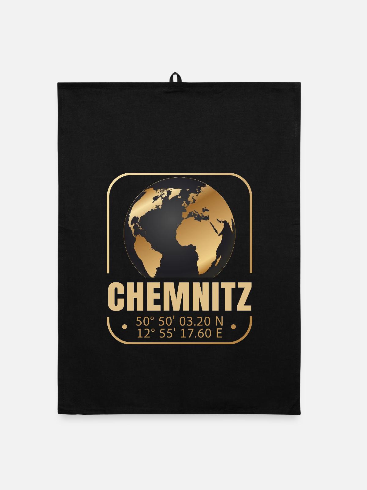 Chemnitz - Organic Geschirrtuch - Schwarz - Vorne