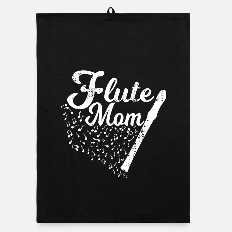 Flute player mom Organic dish towel