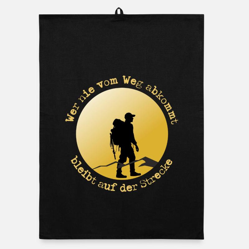 Wanderer auf der Straße Organic Geschirrtuch