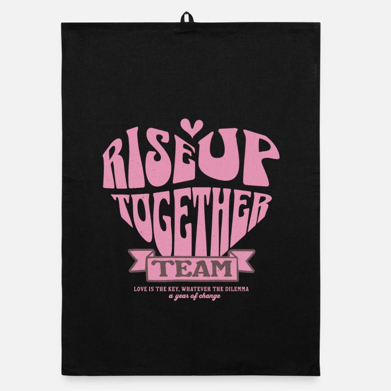 Conception de t-shirt Love Unity Heart, Levez-vous ensemble Torchon bio