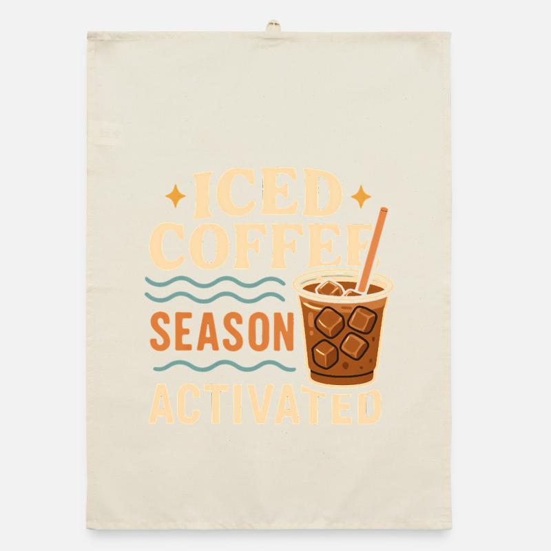 Eiskaffee-Saison Organic Geschirrtuch