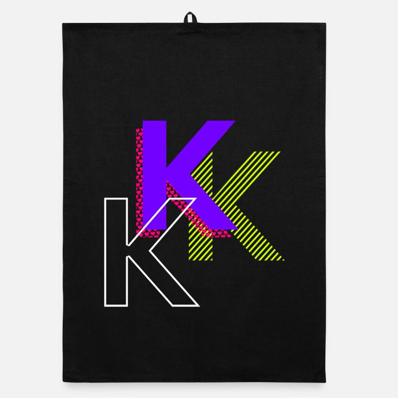 k - Graffiti Design Organic Geschirrtuch