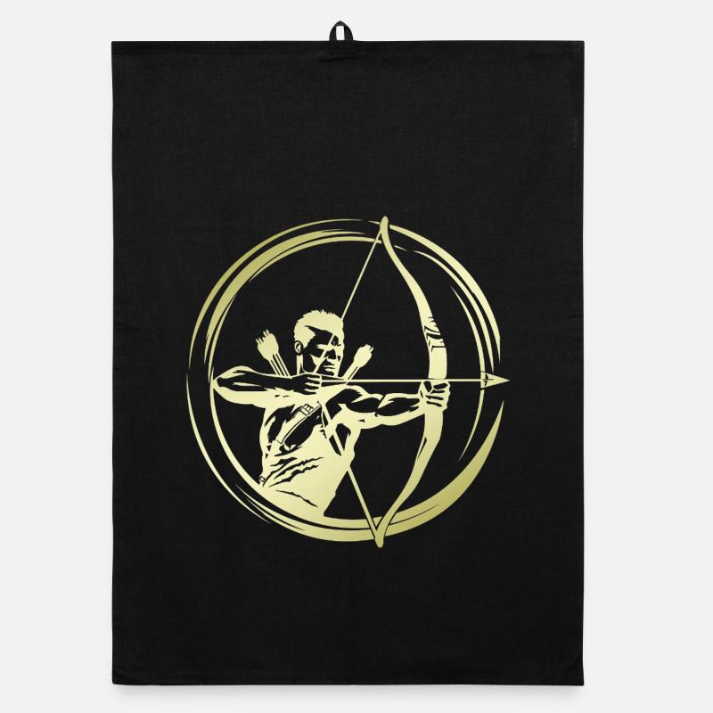 Archery Silhouette Organic dish towel
