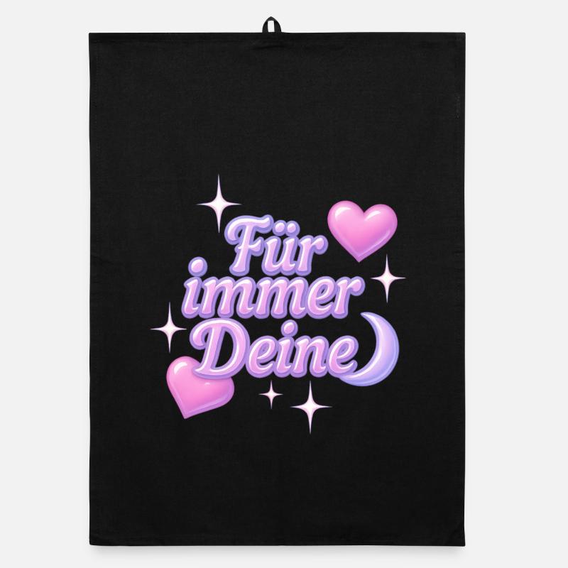 Yours Forever / Y2K Statement Design Organic dish towel