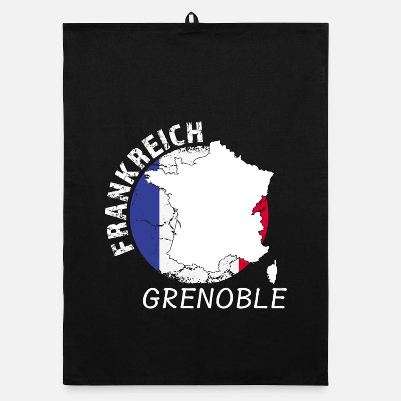 Grenoble - Torchon bio - noir