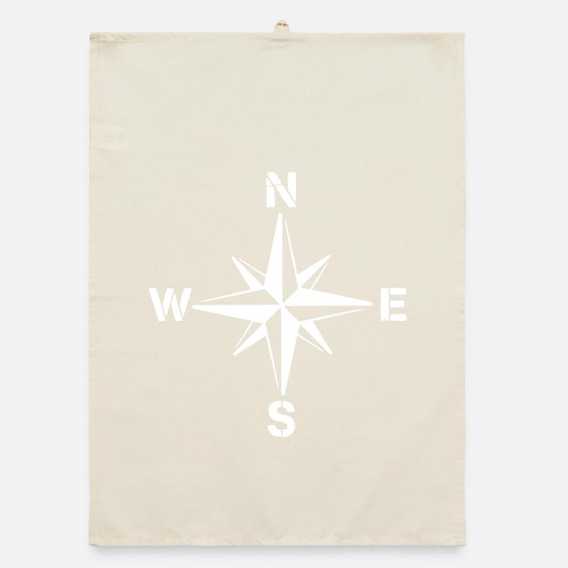 Kompass Windrose Clean Navigation Organic Geschirrtuch