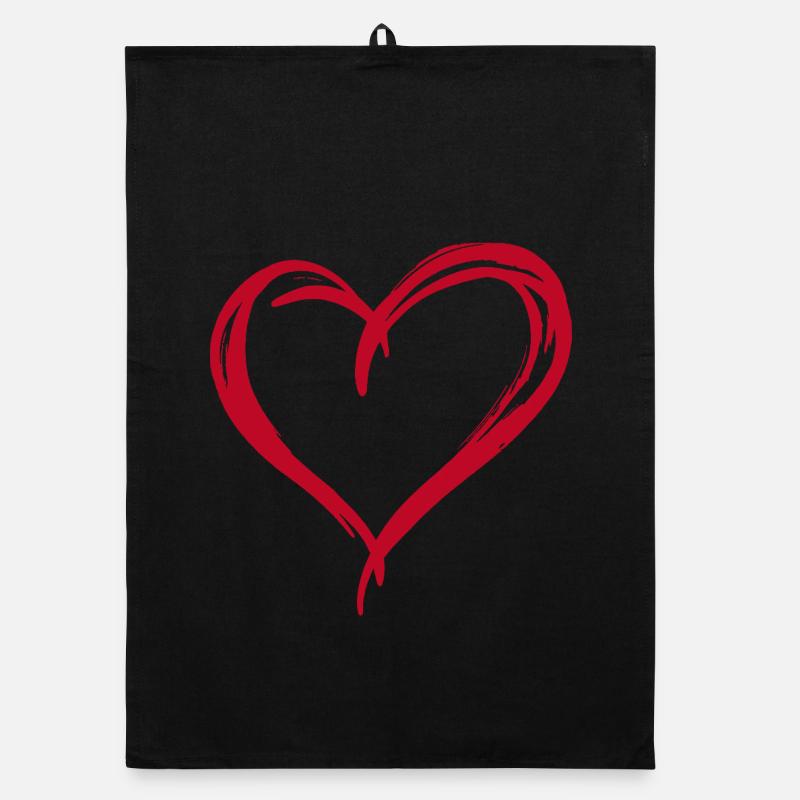 Heart Organic dish towel