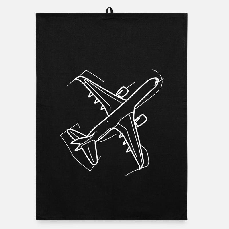 Dessin d’avion Torchon bio