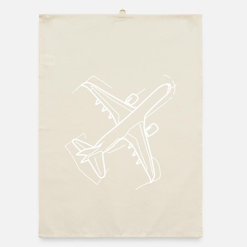 Dessin d’avion Torchon bio