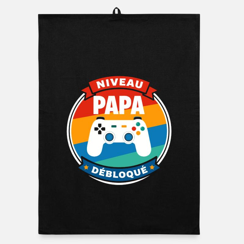 Papa-Level Entsperrtes Abzeichen Organic Geschirrtuch