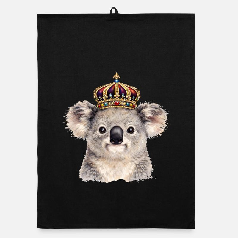 Königlicher Koala mit Krone  Organic Geschirrtuch