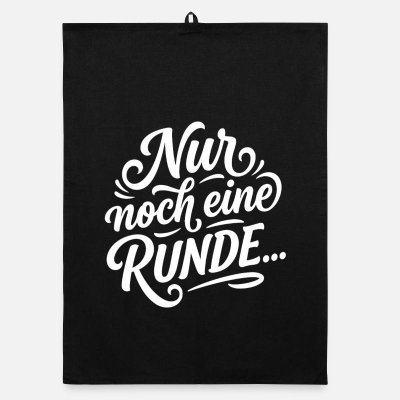 Nur noch eine Runde Gaming Schriftzug Organic Geschirrtuch