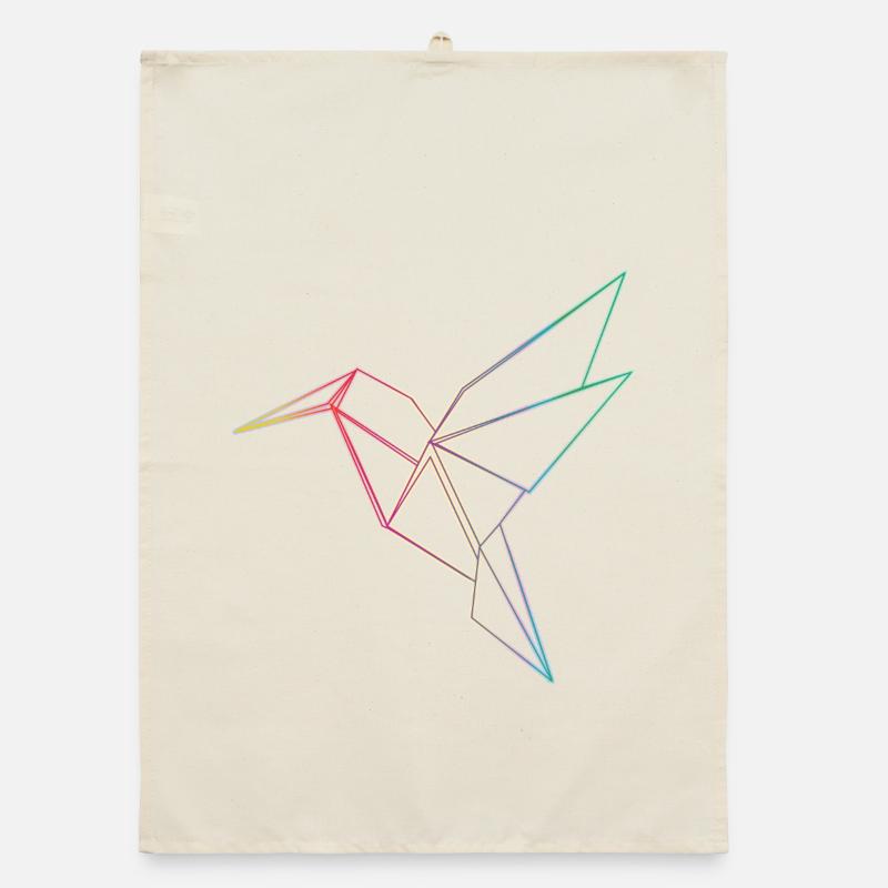 Conception géométrique des lignes de colibri Torchon bio