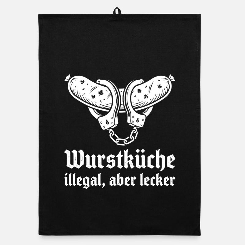 Wurstküche illegal aber lecker. Organic Geschirrtuch
