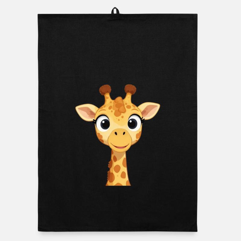 funny giraffe gift Organic dish towel