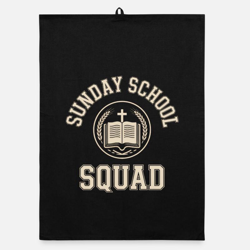 Sunday School Squad Emblem Organic dish towel