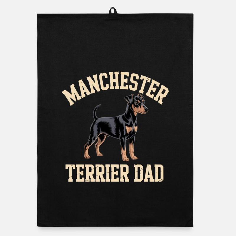 Manchester Terrier Dad Geschenk Organic Geschirrtuch