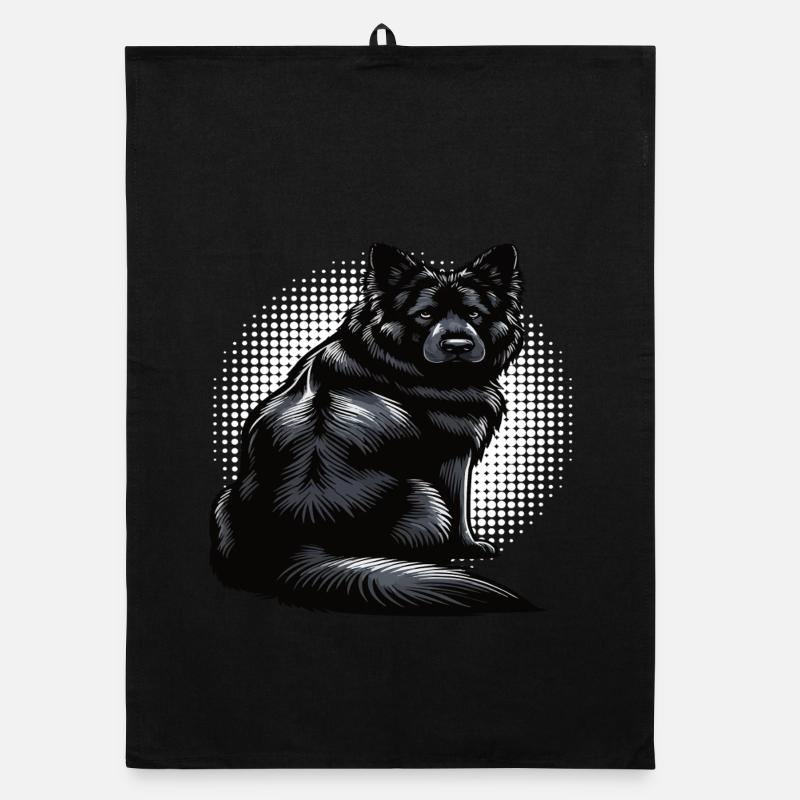 Black German Shepherd German Shepherd Owner Organic dish towel