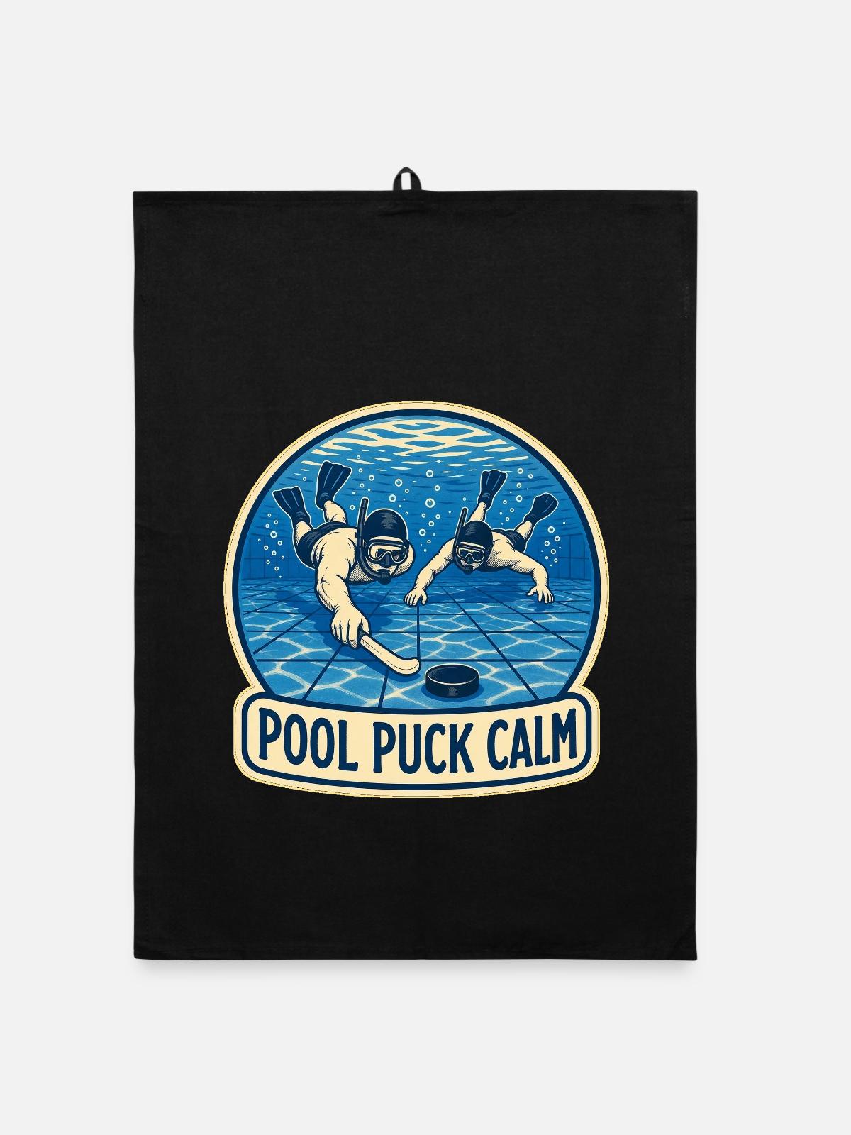 POOL PUCK CALM - Organic Geschirrtuch - Schwarz - Vorne